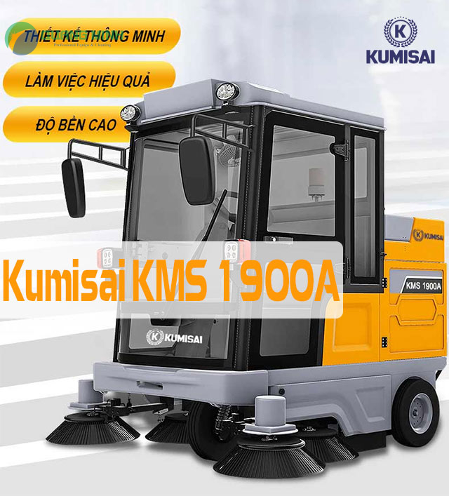 xe quet rac cong nghiep ngoi lai kumisai kms 1900a 001