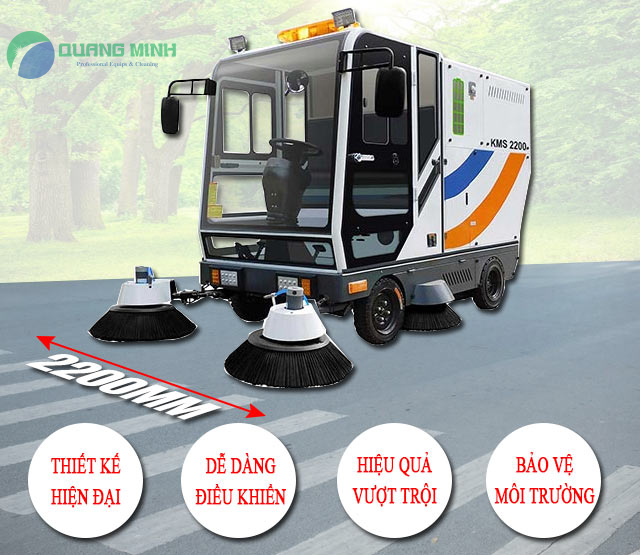 xe quet rac cong nghiep ngoi lai kumisai kms 2200 2
